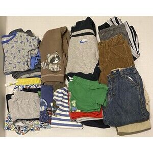 2T / 24 Mths Boys 26 pc Lot Pants, Shirts, Tops, Shorts, Hoodie, Cords Jeans PJs